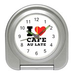 I love cafe au late Travel Alarm Clock Front