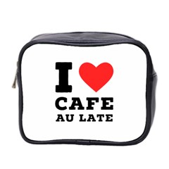 I Love Cafe Au Late Mini Toiletries Bag (two Sides) by ilovewhateva