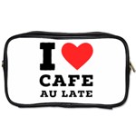 I love cafe au late Toiletries Bag (Two Sides) Front