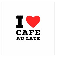 I Love Cafe Au Late Square Satin Scarf (36  X 36 ) by ilovewhateva