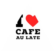 I Love Cafe Au Late Wooden Puzzle Triangle by ilovewhateva