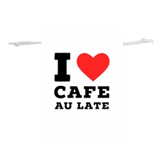 I love cafe au late Lightweight Drawstring Pouch (L)