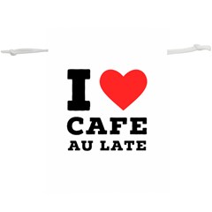 I love cafe au late Lightweight Drawstring Pouch (XL)