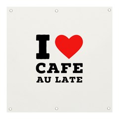 I Love Cafe Au Late Banner And Sign 3  X 3  by ilovewhateva