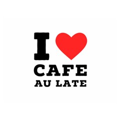 I Love Cafe Au Late Premium Plush Fleece Blanket (extra Small) by ilovewhateva