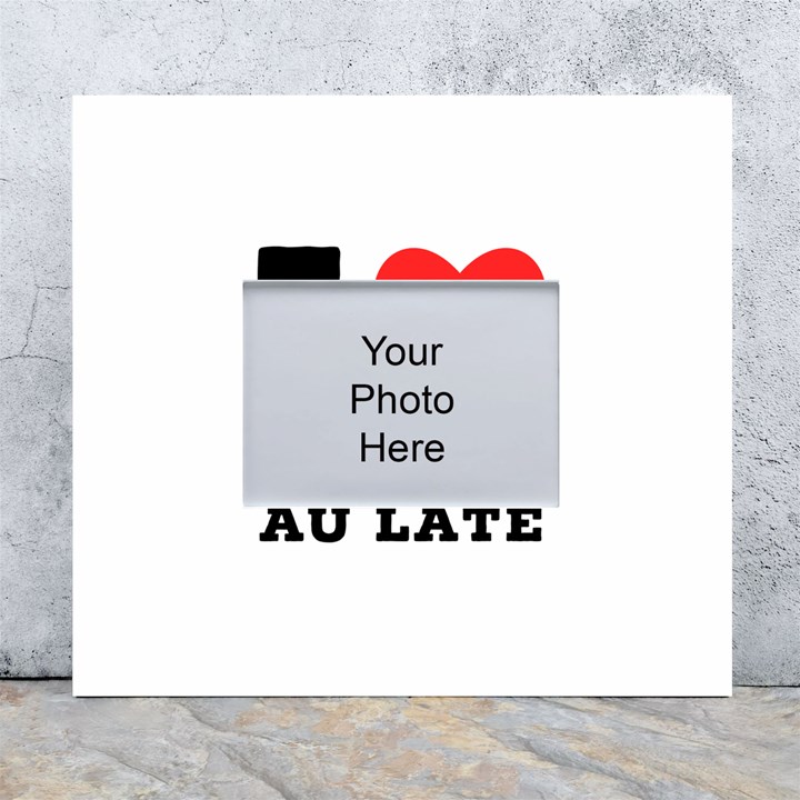 I love cafe au late White Wall Photo Frame 5  x 7 