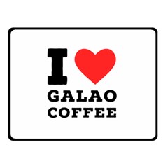 I Love Galao Coffee Two Sides Fleece Blanket (small) by ilovewhateva