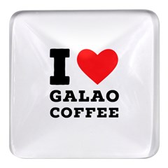 I Love Galao Coffee Square Glass Fridge Magnet (4 Pack) by ilovewhateva