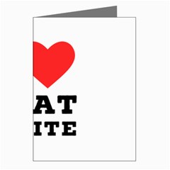 I Love Flat White Greeting Cards (pkg Of 8) by ilovewhateva