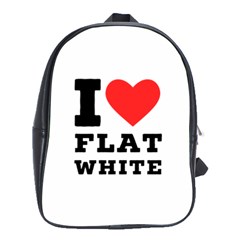 I Love Flat White School Bag (large) by ilovewhateva