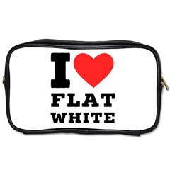 I Love Flat White Toiletries Bag (two Sides) by ilovewhateva