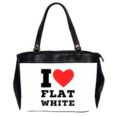 I Love Flat White Oversize Office Handbag (2 Sides) by ilovewhateva