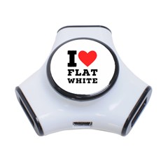 I Love Flat White 3-port Usb Hub by ilovewhateva