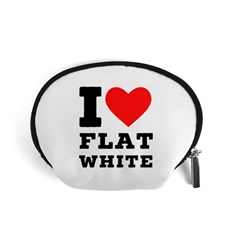 I Love Flat White Accessory Pouch (small) by ilovewhateva