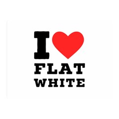 I Love Flat White Two Sides Premium Plush Fleece Blanket (mini) by ilovewhateva