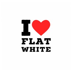 I Love Flat White Wooden Puzzle Square by ilovewhateva