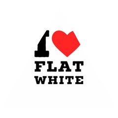 I Love Flat White Wooden Puzzle Triangle by ilovewhateva