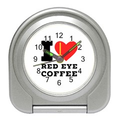 I Love Red Eye Coffee Travel Alarm Clock by ilovewhateva