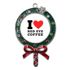 I Love Red Eye Coffee Metal X mas Lollipop With Crystal Ornament by ilovewhateva