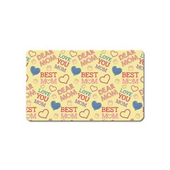 Love Mom Happy Mothers Day I Love Mom Graphic Pattern Magnet (name Card) by Ravend