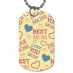 Love Mom Happy Mothers Day I Love Mom Graphic Pattern Dog Tag (two Sides) by Ravend