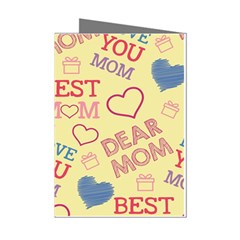 Love Mom Happy Mothers Day I Love Mom Graphic Pattern Mini Greeting Cards (pkg Of 8) by Ravend