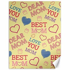 Love Mom Happy Mothers Day I Love Mom Graphic Pattern Canvas 18  X 24  by Ravend