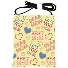 Love Mom Happy Mothers Day I Love Mom Graphic Pattern Shoulder Sling Bag by Ravend