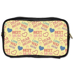 Love Mom Happy Mothers Day I Love Mom Graphic Pattern Toiletries Bag (two Sides) by Ravend