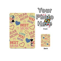 Love Mom Happy Mothers Day I Love Mom Graphic Pattern Playing Cards 54 Designs (mini) by Ravend