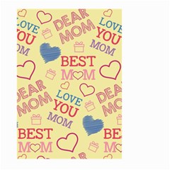 Love Mom Happy Mothers Day I Love Mom Graphic Pattern Large Garden Flag (two Sides) by Ravend