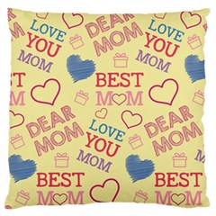 Love Mom Happy Mothers Day I Love Mom Graphic Pattern Standard Premium Plush Fleece Cushion Case (one Side) by Ravend