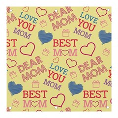 Love Mom Happy Mothers Day I Love Mom Graphic Pattern Banner And Sign 3  X 3  by Ravend