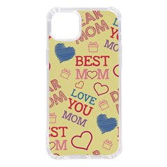 Love Mom Happy Mothers Day I Love Mom Graphic Pattern Iphone 14 Plus Tpu Uv Print Case