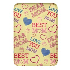 Love Mom Happy Mothers Day I Love Mom Graphic Pattern Rectangular Glass Fridge Magnet (4 Pack) by Ravend