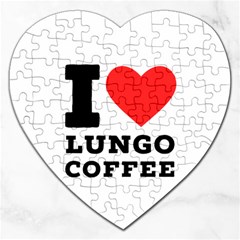 I Love Lungo Coffee  Jigsaw Puzzle (heart) by ilovewhateva