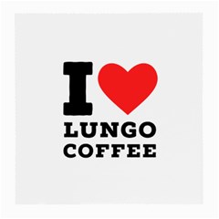 I Love Lungo Coffee  Medium Glasses Cloth by ilovewhateva