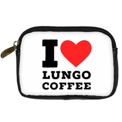 I Love Lungo Coffee  Digital Camera Leather Case by ilovewhateva