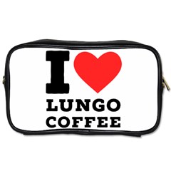 I Love Lungo Coffee  Toiletries Bag (one Side) by ilovewhateva