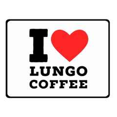 I Love Lungo Coffee  Fleece Blanket (small) by ilovewhateva