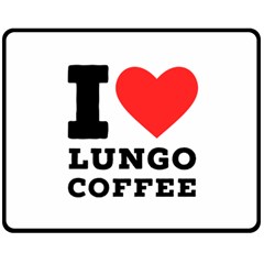 I Love Lungo Coffee  Two Sides Fleece Blanket (medium) by ilovewhateva