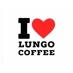 I Love Lungo Coffee  Two Sides Premium Plush Fleece Blanket (medium) by ilovewhateva