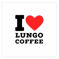 I Love Lungo Coffee  Square Satin Scarf (36  X 36 ) by ilovewhateva