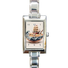 Noodles Pirate Chinese Food Food Rectangle Italian Charm Watch by Ndabl3x