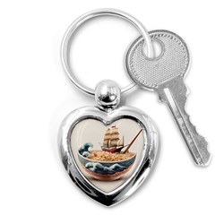 Noodles Pirate Chinese Food Food Key Chain (heart)