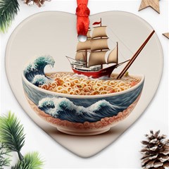 Noodles Pirate Chinese Food Food Ornament (heart)