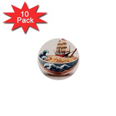 Noodles Pirate Chinese Food Food 1  Mini Buttons (10 Pack)  by Ndabl3x