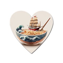 Noodles Pirate Chinese Food Food Heart Magnet by Ndabl3x