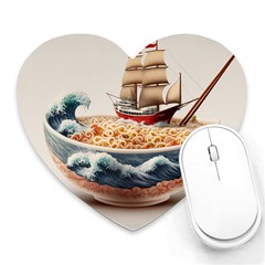 Noodles Pirate Chinese Food Food Heart Mousepad by Ndabl3x