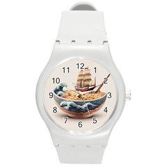 Noodles Pirate Chinese Food Food Round Plastic Sport Watch (m) by Ndabl3x